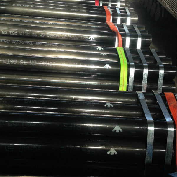 Tubería de acero de recubrimiento negro ASTM A53 GR B